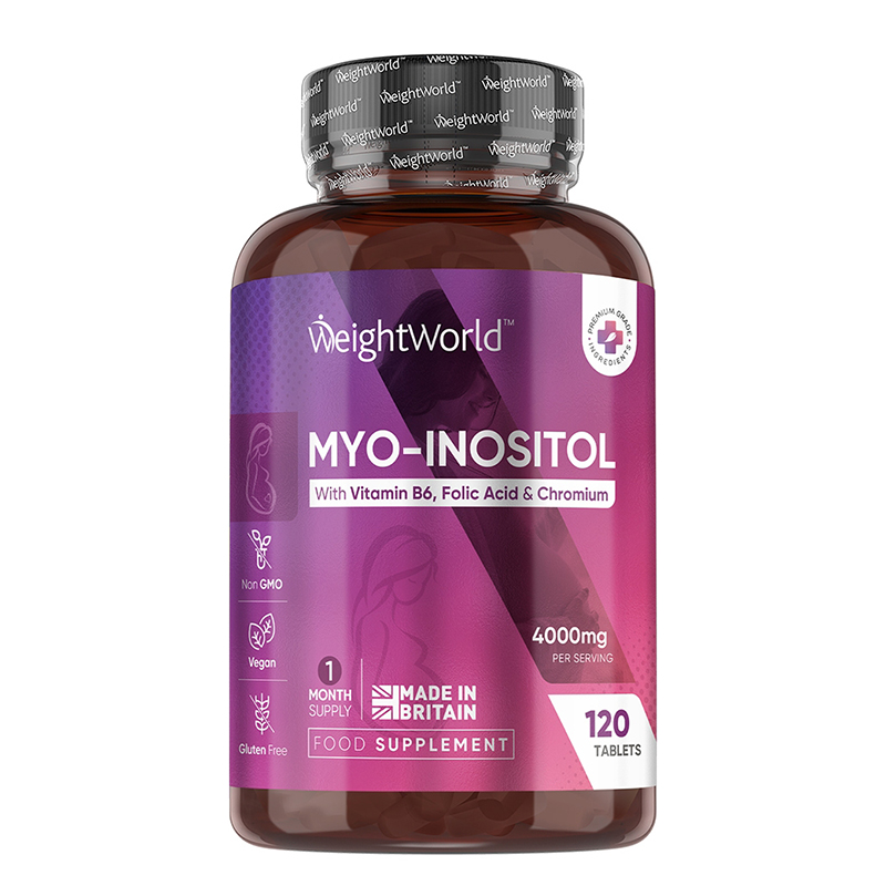 Мио-инозитол с фолиева киселина, витамин В6 и хром х 120 таблетки WeightWorld