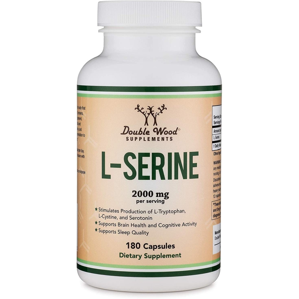 L - Серин 500 mg х 180 капсули Double Wood
