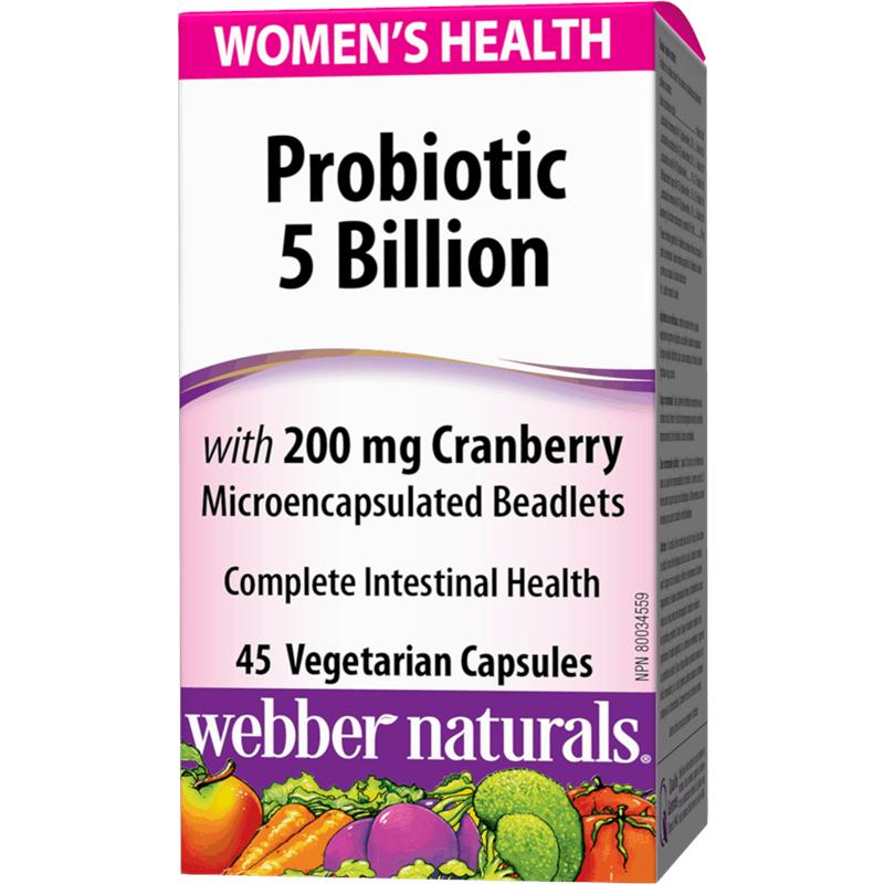 Women s Health Пробиотик за Жени (5 млрд. активни пробиотици + 200 mg червена боровинка) х 45 V капсули Webber Naturals