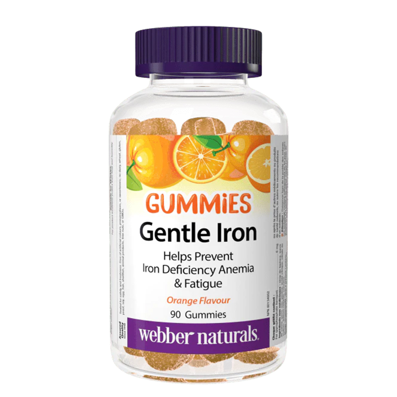 Желязо Гъми 6 mg x 90 желирани таблетки с вкус на портокал Webber Naturals