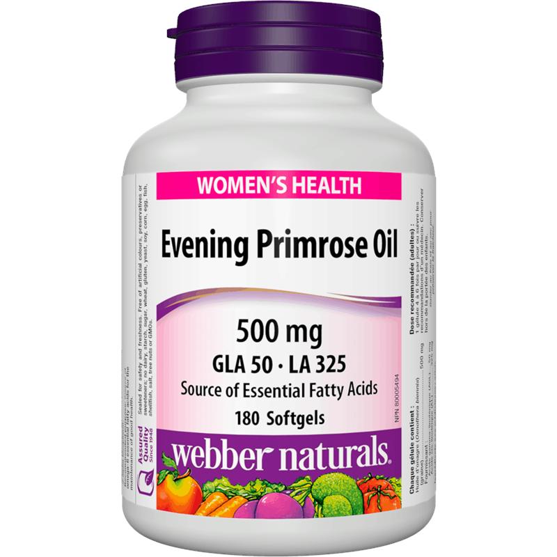 Вечерна Иглика масло 500 mg х 180 софтгел капсули Webber Naturals