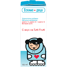 Eskimo Kids Естествено рибено масло за деца Омега 3-6-9 + витамини D и Е х 105 мл Cardinova