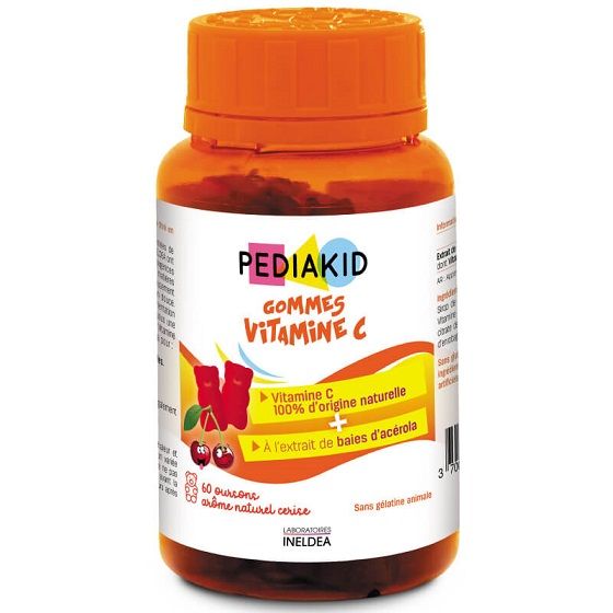Педиакид дъвчащи мечета с Витамин С 60 бр Pediakid Gommes Vitamine C