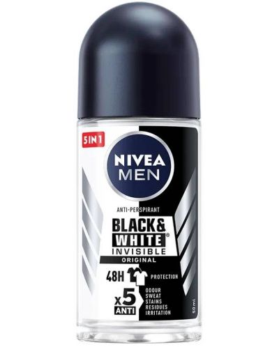 NIVEA MEN рол – он Black & White Invisible Original  50мл.