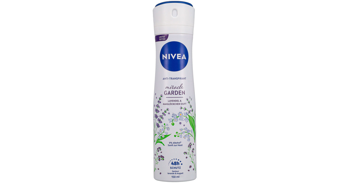 NIVEA MIRACLE GARDEN lavender & lili  BLOSSOM Дамски део спрей, 150 мл