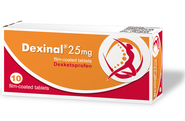 Дексинал 25 mg х 10 таблетки при болка
