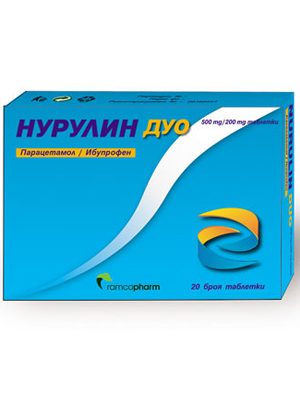 Нурулин Дуо 500 mg/200 mg x 20 таблетки Рамкофарм