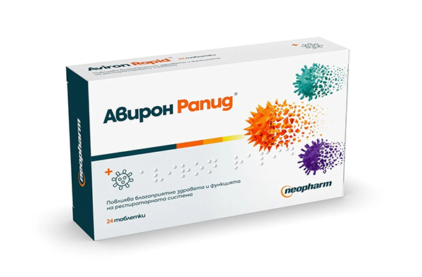 Aviron Rapid Авирон при грип и вирусни инфекции 360 мг х 24 таблетки Neopharm