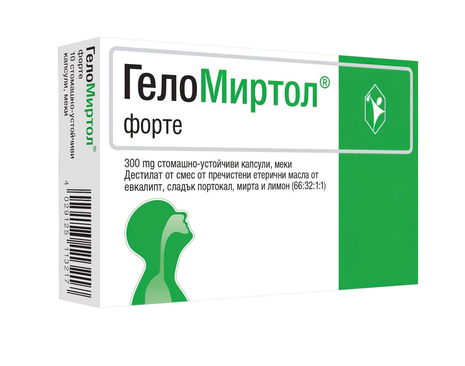 ГелоМиртол форте, GeloMyrtol forte 300 мг 20 капсули