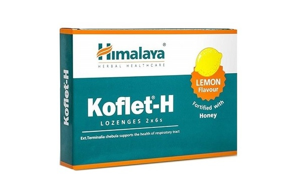 Himalaya Koflet-H Lemon Кофлет-Н бонбони с aромат на лимон 12 броя