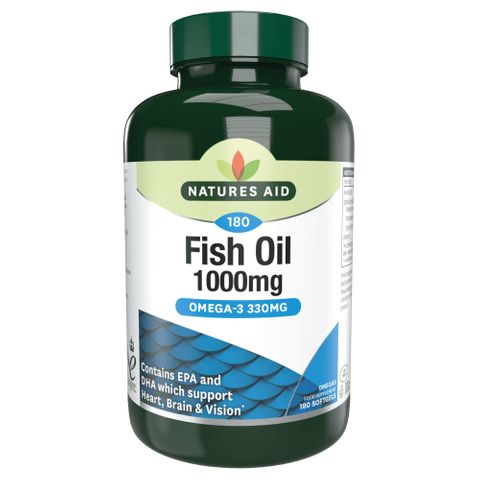 РИБЕНО МАСЛО капсули 1000 мг.180 броя / NATURES AID FISH OIL