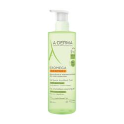 A-DERMA Емолиентен почистващ гел 2 в 1 срещу разчесване Exomega Control