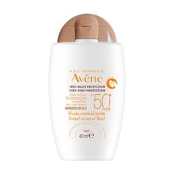 Eau Thermale Avène - Тониран минерален флуид SPF 50+ Много висока слънцезащита